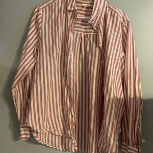 pink striped flannel